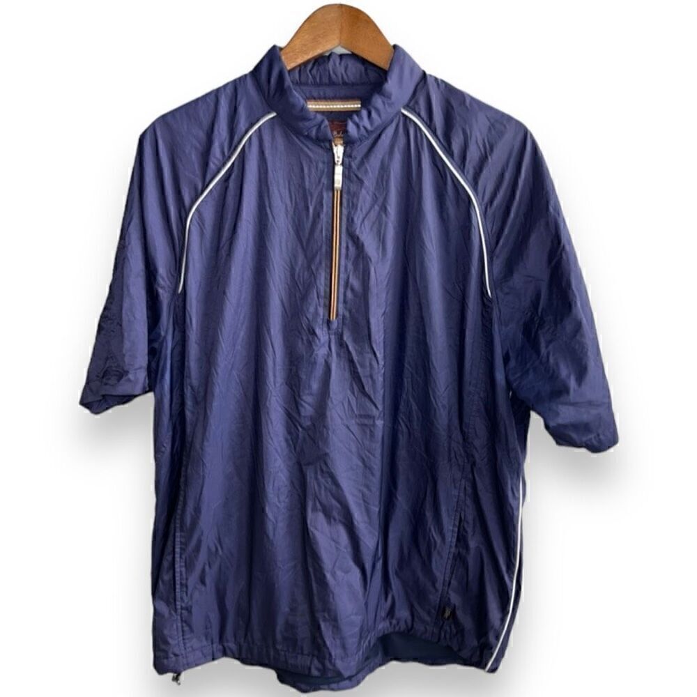 Navy Tommy Bahama 18 Performance Golf S/S 1/4 Zip Size L